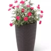 Weave Self-Watering Round Tall Planter, 12-1/2"