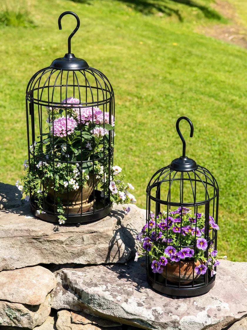 Hanging Birdcage Planter Set - Image 4