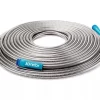 Sun Joe AJSGH75 Heavy-Duty Spiral Constructed Stainless Steel Garden Hose | 75-Feet | 1/2 In. Diameter