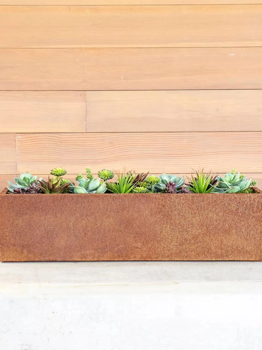 Veradek Metallic Series Corten Steel Window Box Planter, 36" - Image 2
