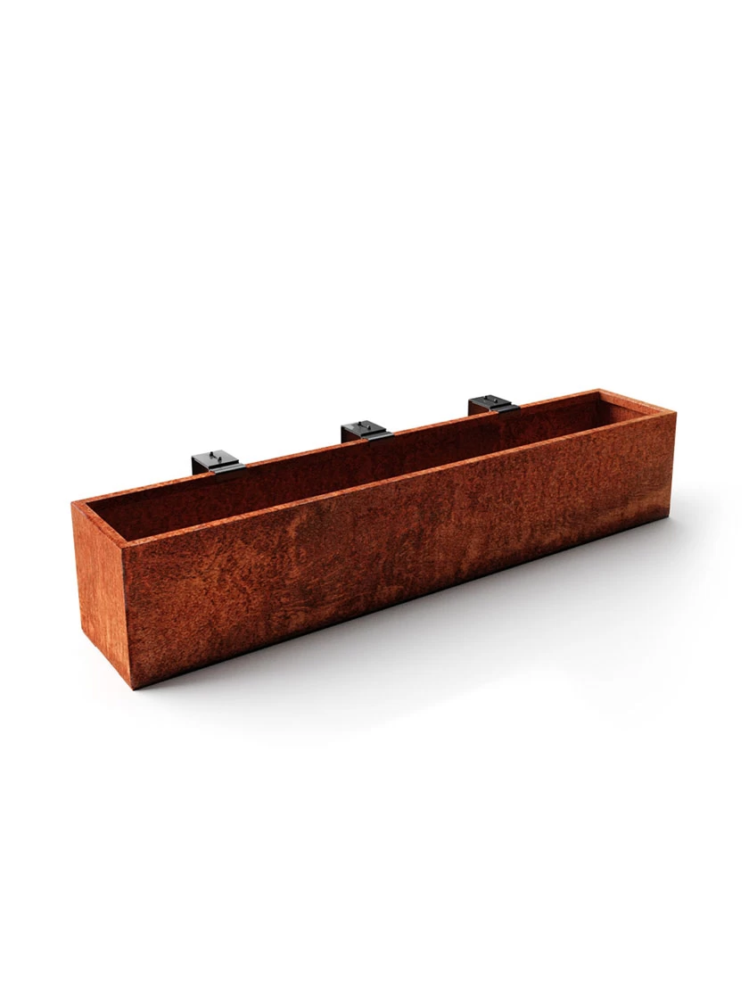 Veradek Metallic Series Corten Steel Railing Planters - Image 6
