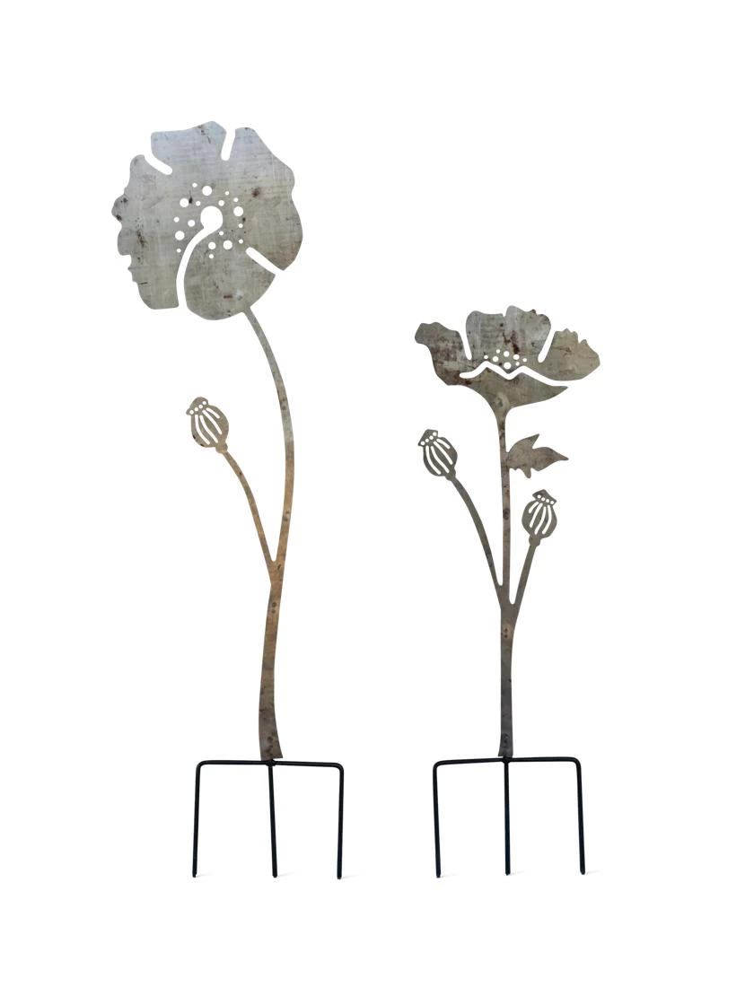 Poppy Garden Stakes Set Of 2 - Image 4